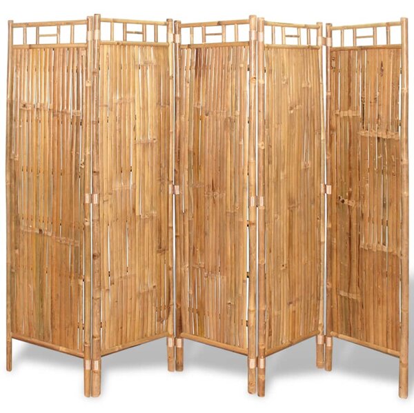 VidaXL Sobna Pregrada/Panel Ograda od Bambusa s 5 Panela 200x160 cm