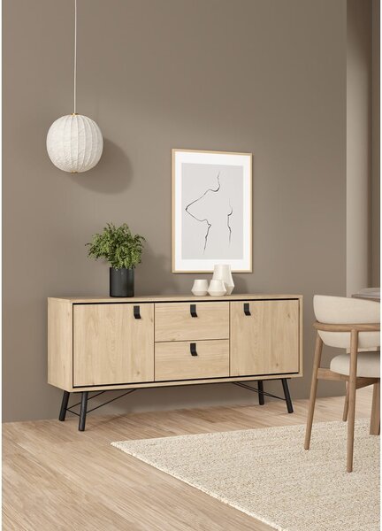 Komoda u dekoru hrasta u prirodnoj boji 150x72x40 cm Ry – Tvilum