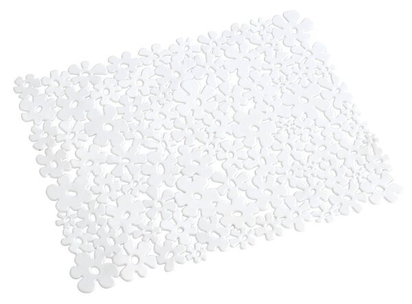 Bijeli podmetač za sudoper Wenko Sink Mat Flower, 31 x 26 cm