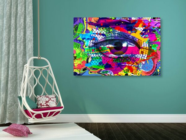 Slika ljudsko oko u pop-art stilu
