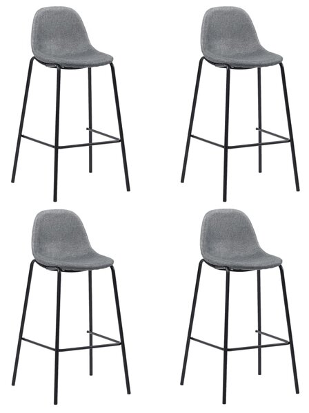 VidaXL Barske stolice od tkanine 4 kom svjetlosive