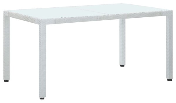 VidaXL Vrtni stol bijeli 150 x 90 x 75 cm od poliratana