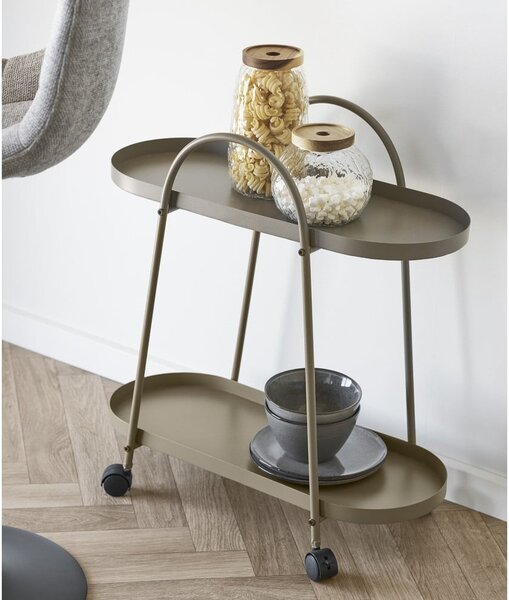 Metalna kolica za posluživanje na kotačima 27,5x60 cm Empoli – House Nordic