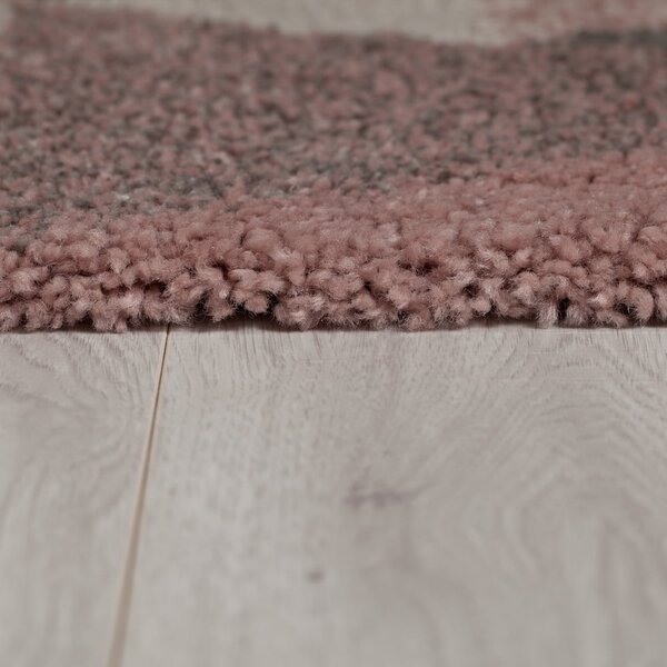 Rozo-sivi tepih Flair Rugs Nuru, 60 x 230 cm