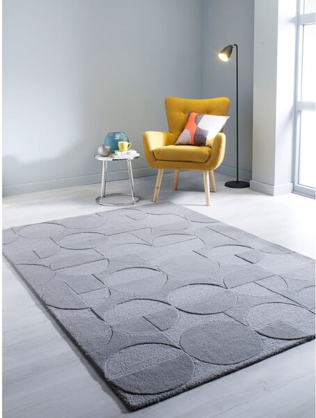 Sivi vuneni tepih Flair Rugs Gigi, 120 x 170 cm