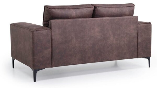 Smeđa sofa od imitacije kože 164 cm Copenhagen – Scandic