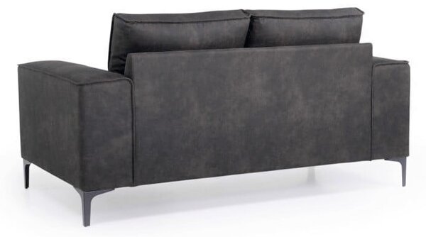Antracitno siva sofa od imitacije kože 164 cm Copenhagen – Scandic