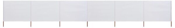 VidaXL Vjetrobran sa 6 panela od tkanine 800 x 120 cm pješčano bijeli