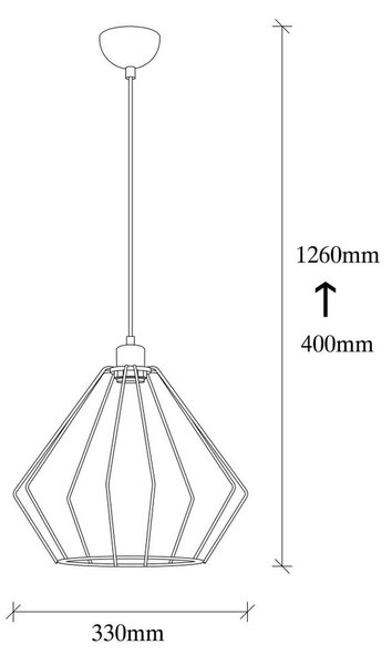 Crna metalna viseća svjetiljka Opviq lights Aristea