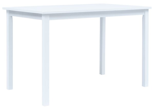 VidaXL Blagovaonski stol bijeli 114 x 71 x 75 cm od drva kaučukovca