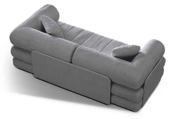 Svijetlo siva sklopiva sofa od bouclé tkanine 206 cm Kemi – Cosmopolitan Design
