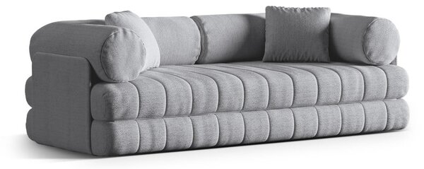 Svijetlo siva sklopiva sofa od bouclé tkanine 206 cm Kemi – Cosmopolitan Design