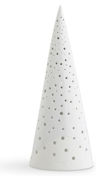 Bijeli božićni svijećnjak od koštanog porculana Kähler Design Nobili, visina 30 cm