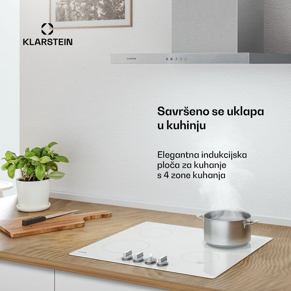 Klarstein Kochheld indukcijska ploča za kuhanje | Elegantna i snažna | 4 zone za kuhanje | 7000 W | 60 cm