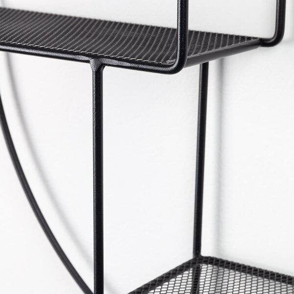 Crna metalna polica s više razina 55 cm Across – Kave Home