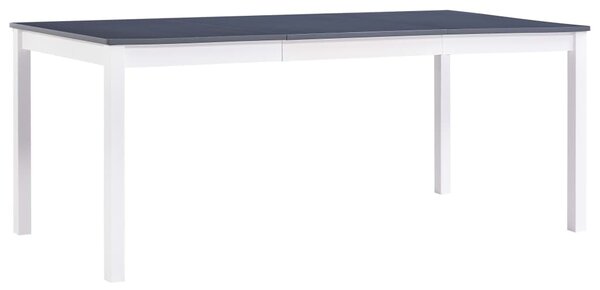 VidaXL Blagavaonski stol bijelo-sivi 180 x 90 x 73 cm od borovine
