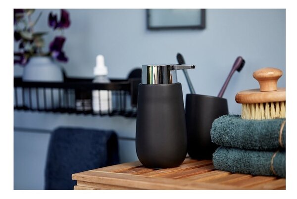 Crna keramička čaša za četkice Wenko Badi