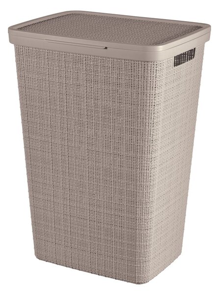 Smeđe-siva plastična košara za rublje 58 l Jute – Curver