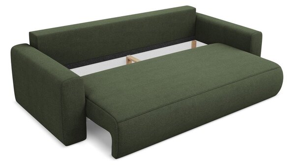 Kaki zelena sklopiva/s prostorom za odlaganje sofa 238 cm Kapua – Makamii