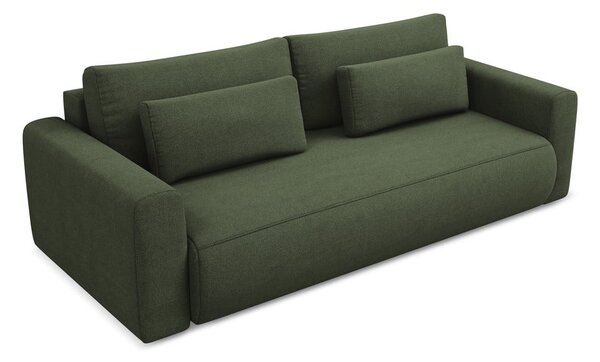 Kaki zelena sklopiva/s prostorom za odlaganje sofa 238 cm Kapua – Makamii