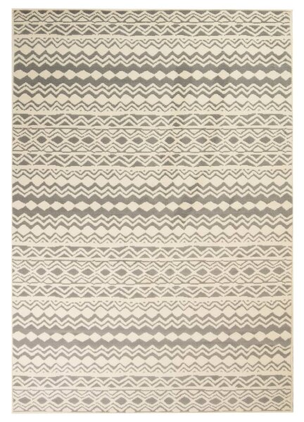 VidaXL Moderni tepih s tradicionalnim uzorkom 80 x 150 cm bež/sivi