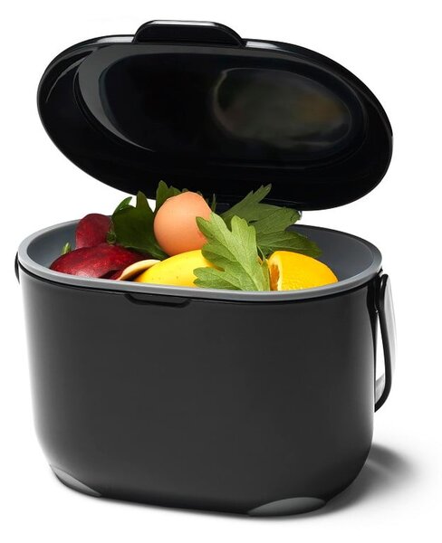 Crno-siva kanta za kompostabilni otpad Addis Caddy, 2,5 l