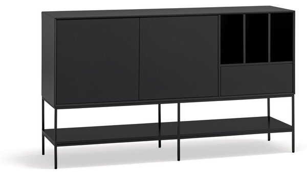 Crna komoda 166x98x45 cm Platt – Teulat