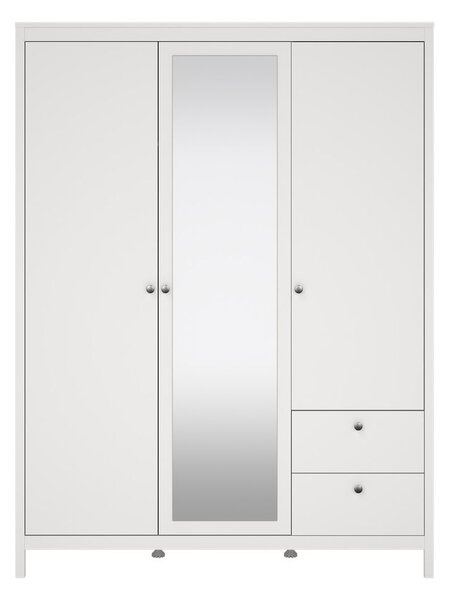 Bijeli ormar s ogledalom 150x199x58 cm Madrid – Tvilum