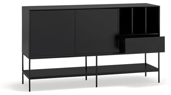 Crna komoda 166x98x45 cm Platt – Teulat
