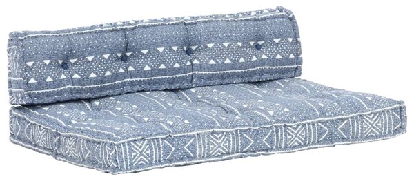 VidaXL Jastuk za paletni kauč indigo od tkanine s patchworkom