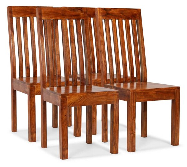 VidaXL Blagovaonske stolice od masivnog drva i šišama 4 kom moderne