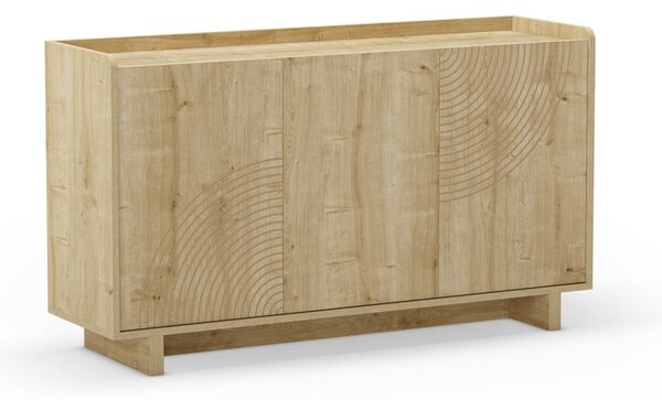 Komoda u dekoru hrasta u prirodnoj boji 140x80x40 cm Daira – Marckeric