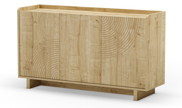 Komoda u dekoru hrasta u prirodnoj boji 140x80x40 cm Daira – Marckeric