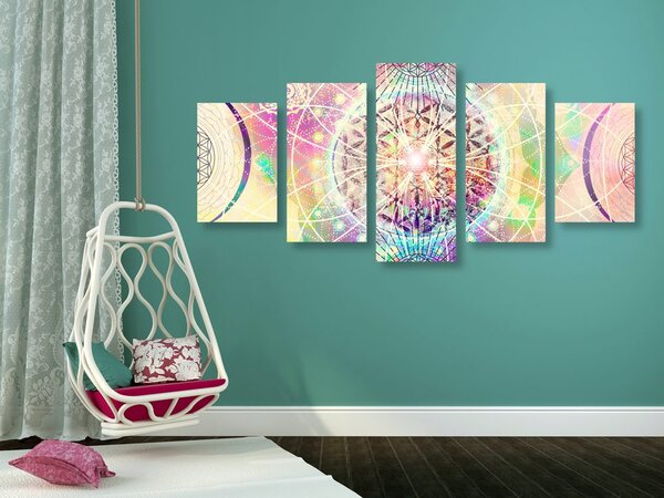 5-dijelna slika Mandala u zanimljivom dizajnu