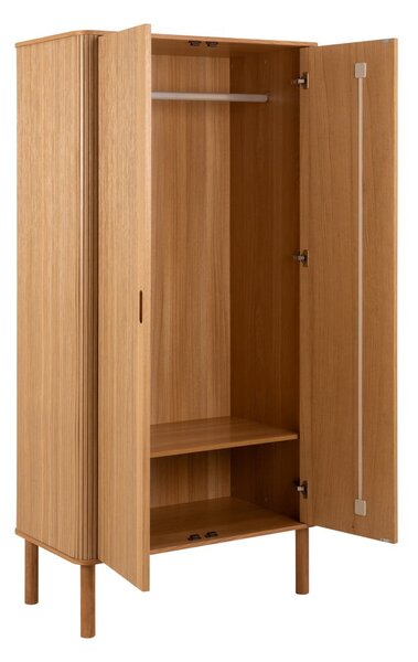 Ormar u dekoru hrasta u prirodnoj boji 100x200x55 cm Langley – Actona