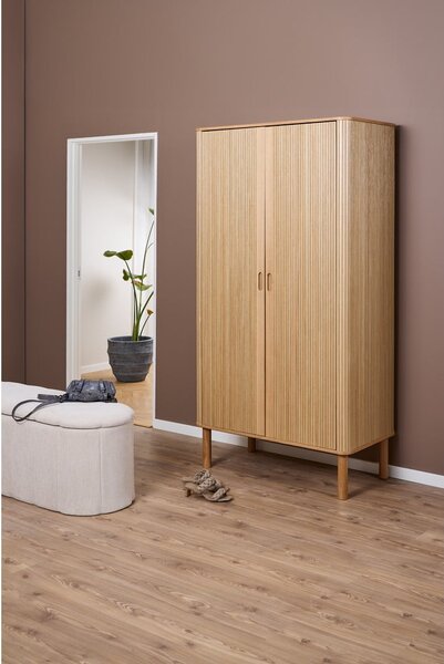 Ormar u dekoru hrasta u prirodnoj boji 100x200x55 cm Langley – Actona