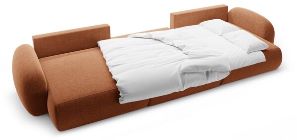 Ciglasta sklopiva/s prostorom za odlaganje kutna garnitura od šenila (u obliku slova "U") Tonale – Cosmopolitan Design