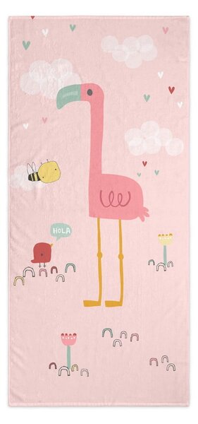 Svijetlo ružičasti dječji ručnik 150x70 cm Hola - Moshi Moshi