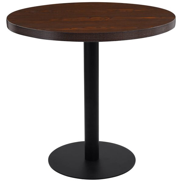 VidaXL Bistro stol tamnosmeđi 80 cm MDF