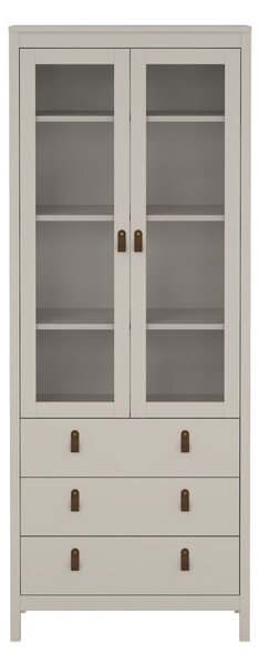 Sivo-bež vitrina 78x199x33 cm Madrid – Tvilum
