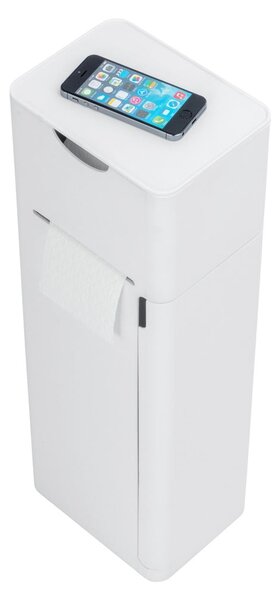 Bijeli plastičan držač za WC papir sa četkom Imon – Wenko