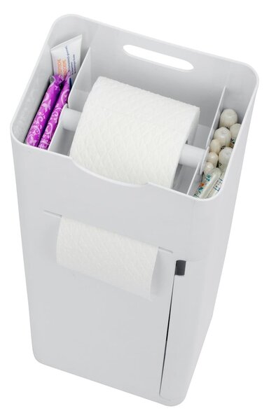 Bijeli plastičan držač za WC papir sa četkom Imon – Wenko