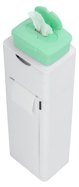 Bijeli plastičan držač za WC papir sa četkom Imon – Wenko