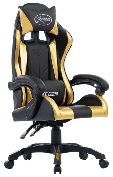 VidaXL Igraća stolica od umjetne kože zlatna