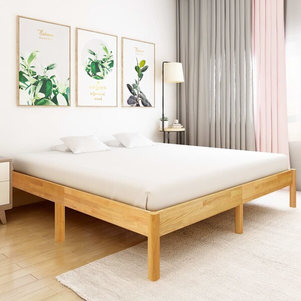 VidaXL Okvir za krevet od masivne hrastovine 200 x 200 cm