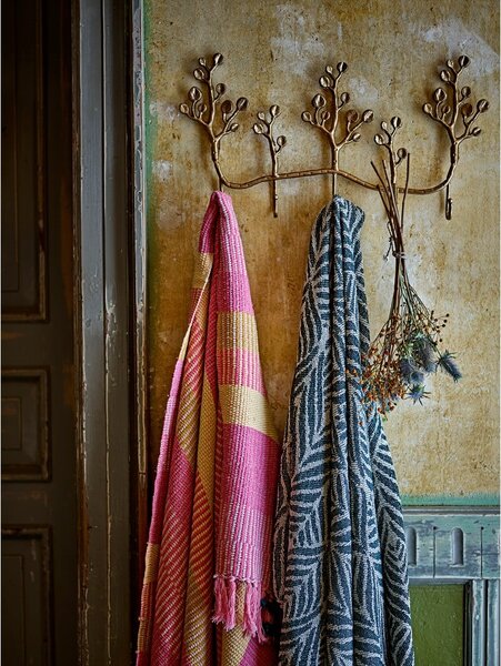 Zelena/bež deka od recikliranog pamuka 130x160 cm Ugento – Bloomingville
