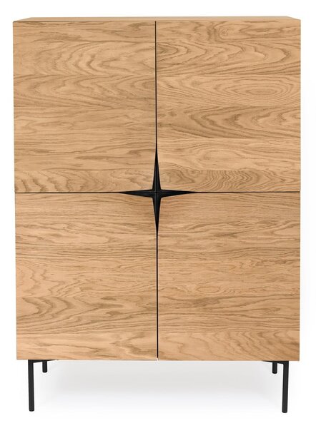 Black Friday - Smeđa komoda od hrastovog drveta Woodman Flop, 100 x 140 cm