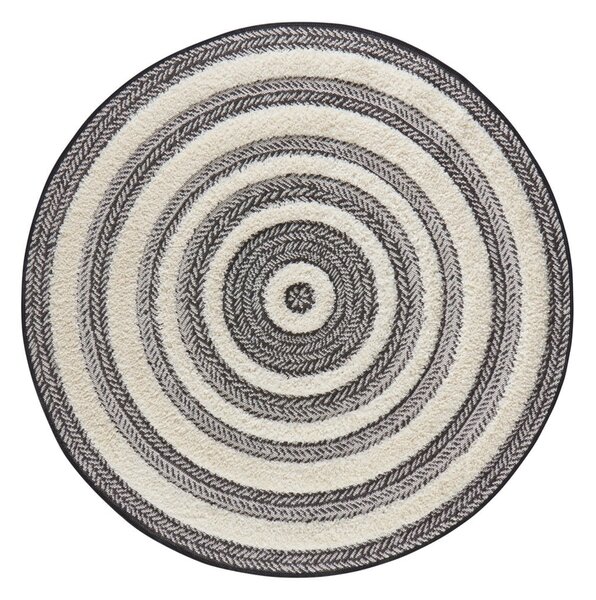Sivo-bijeli tepih Mint Rugs Handira Circle, ⌀ 160 cm