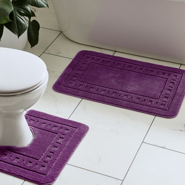 Tamno ljubičaste kupaonske prostirke u setu 2 kom za WC 50x80 cm Armoni – Catherine Lansfield