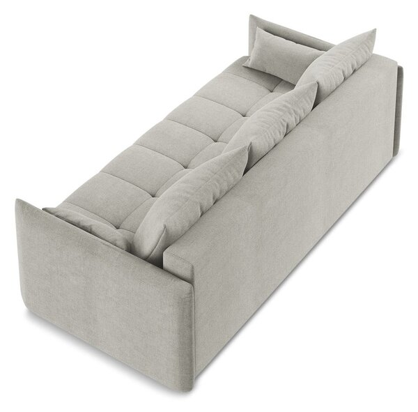 Svijetlo siva sklopiva/s prostorom za odlaganje sofa 225 cm Moku – Makamii